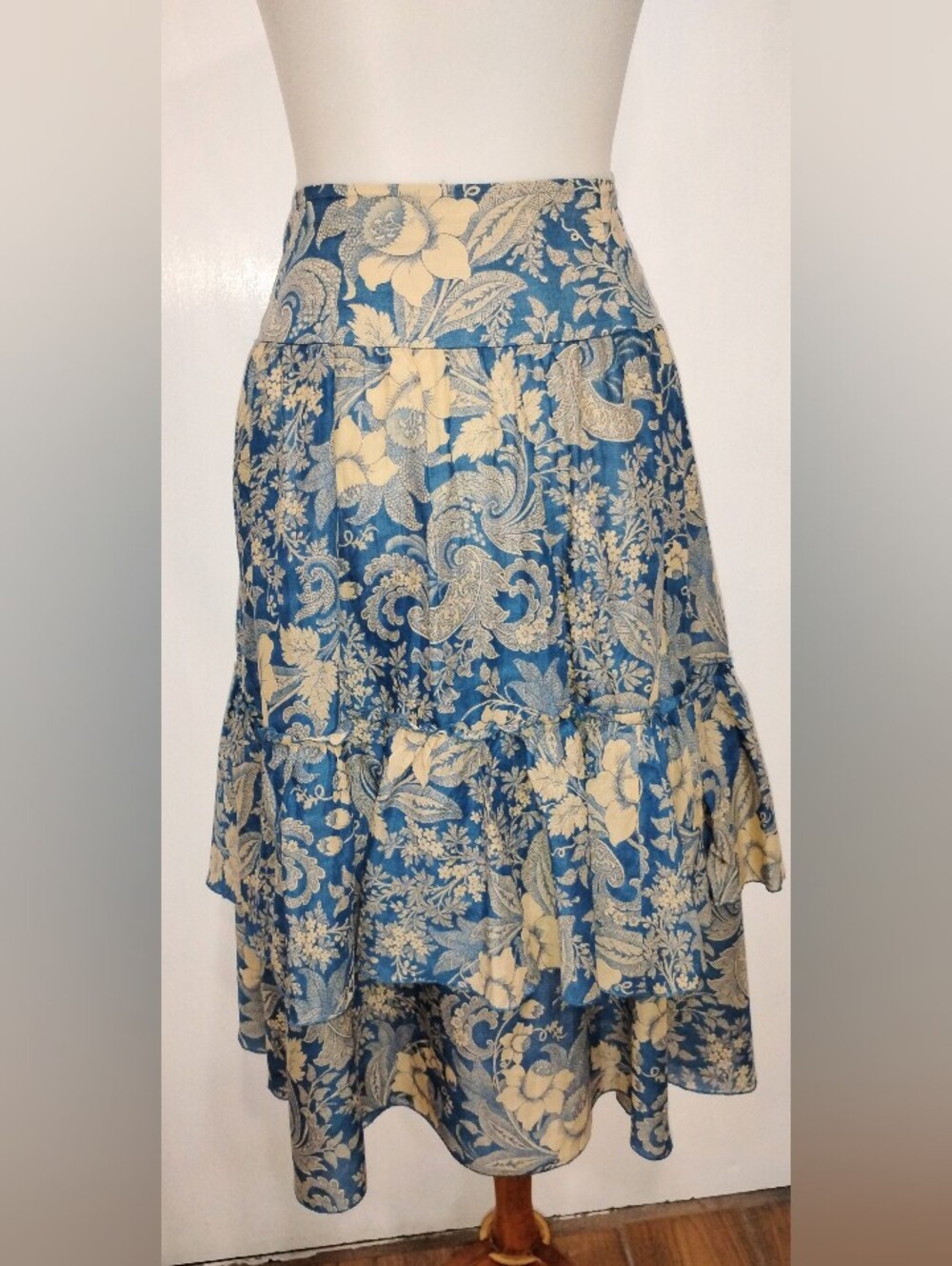 DOUBLE RUFFLE COTTON SKIRT - Picture 7 of 8